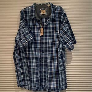 RedHead Blue Plaid Short-Sleeve Button-Down Shirt